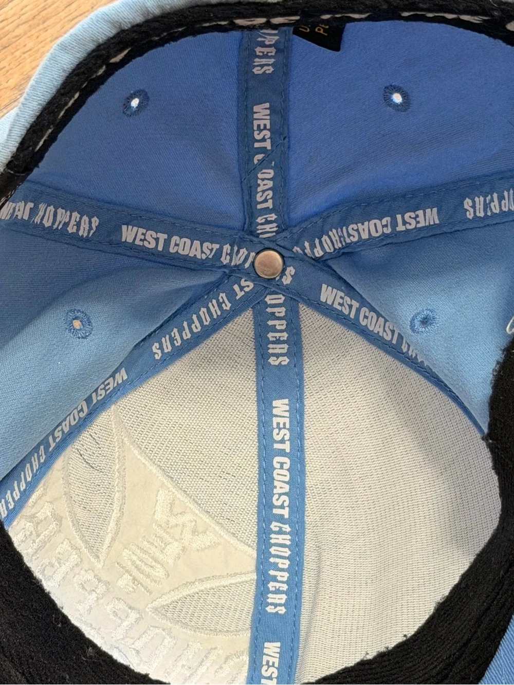 West Coast Choppers Hat Baby Blue Flex Fit Embroidered Long beach Baseball Cap